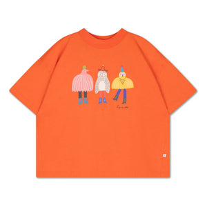 Repose AMS - Baxy Oiseaux T-Shirt Bio-Baumwolle | Orange