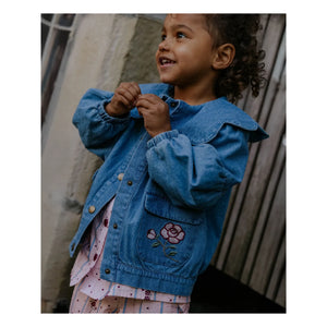 Fliink - Denim Don Flowers Jacke | Hellblau