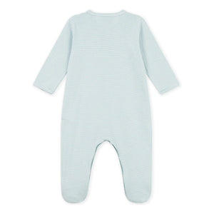 Petit Bateau - Pyjamas Dors Bien Çizgili Milleraies Organik Pamuk | Yeşil