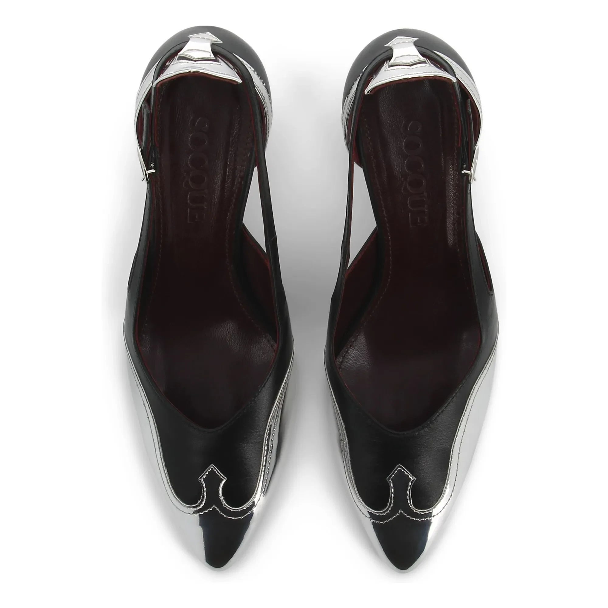 Socque Paris – Patti High Heels aus Leder | Schwarz
