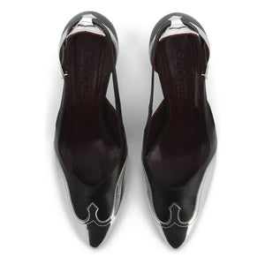 Socque Paris – Patti High Heels aus Leder | Schwarz