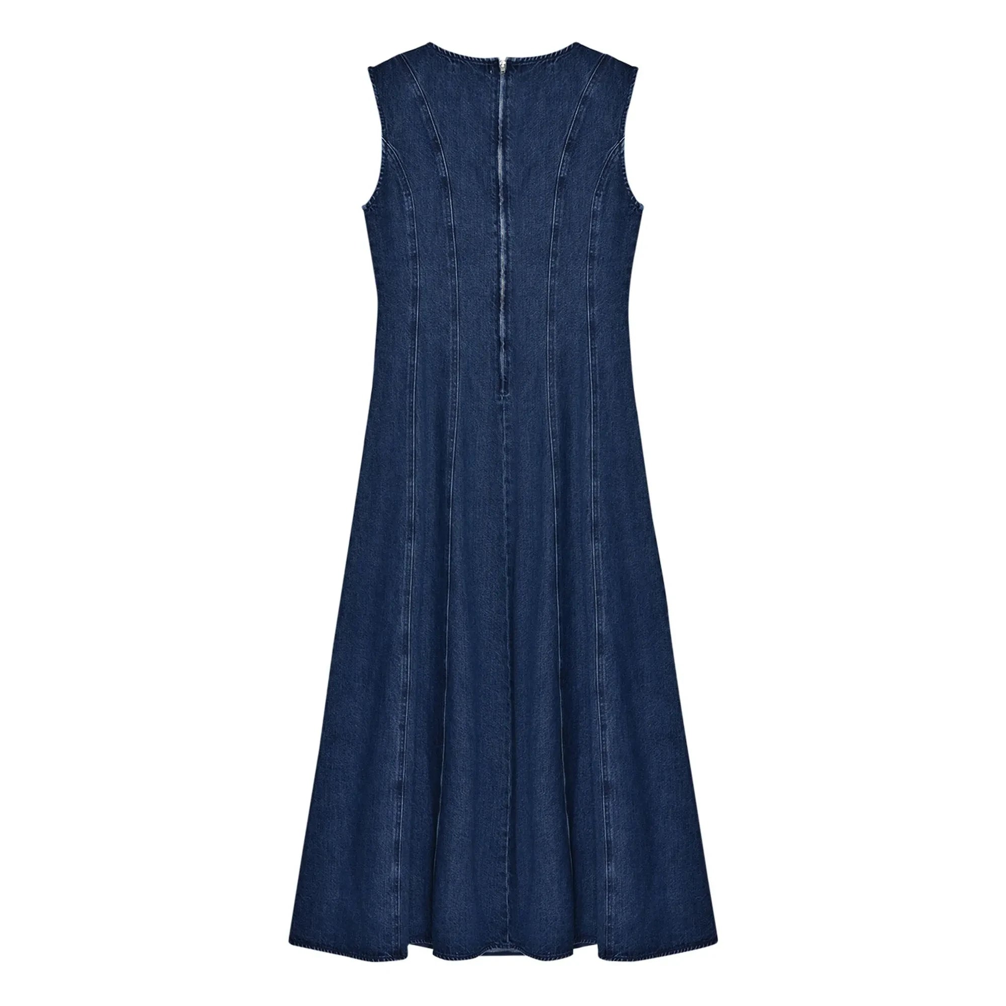 the new society - Jeans Baumwoll Kleid | Denim Blau