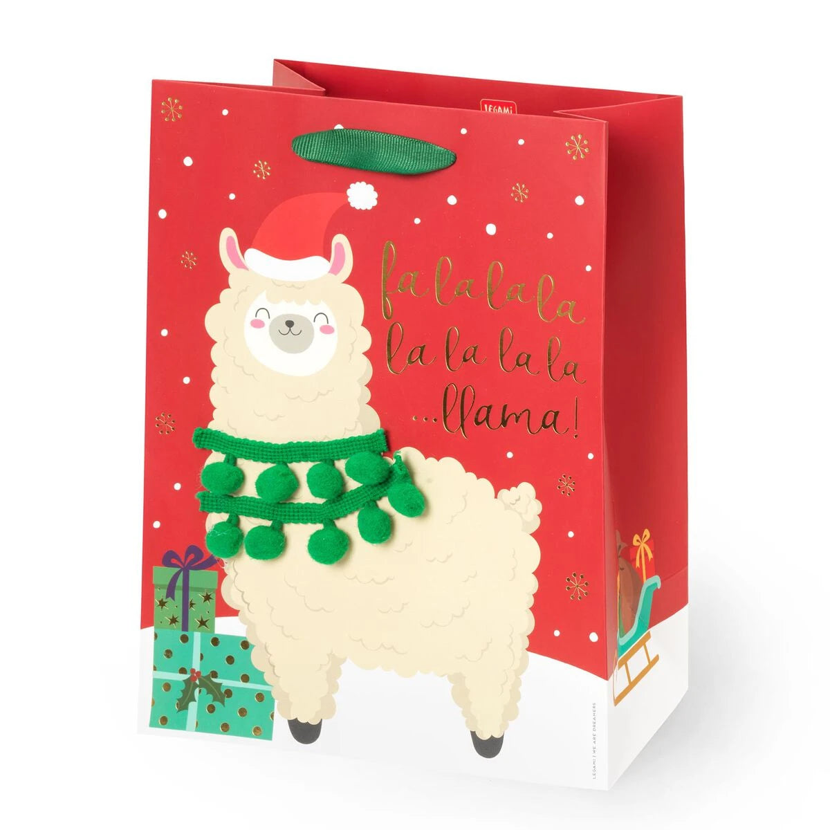 Legami - Llama Weihnachten Geschenktasche - Mittel