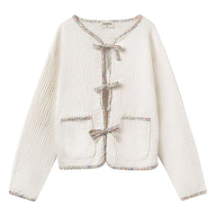 Cozmo - Vinca Bio-Baumwoll-Musselinjacke | Elfenbein