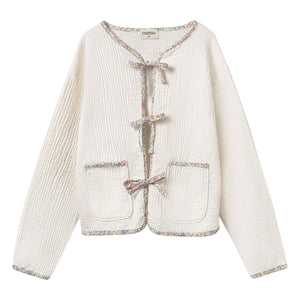 Cozmo - Vinca Bio-Baumwoll-Musselinjacke | Elfenbein