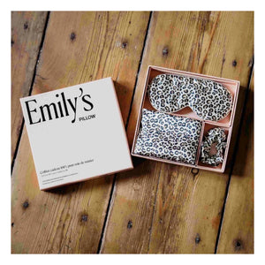 Emily's Pillow - Schlafset aus Maulbeerseide mit Leopardenmuster