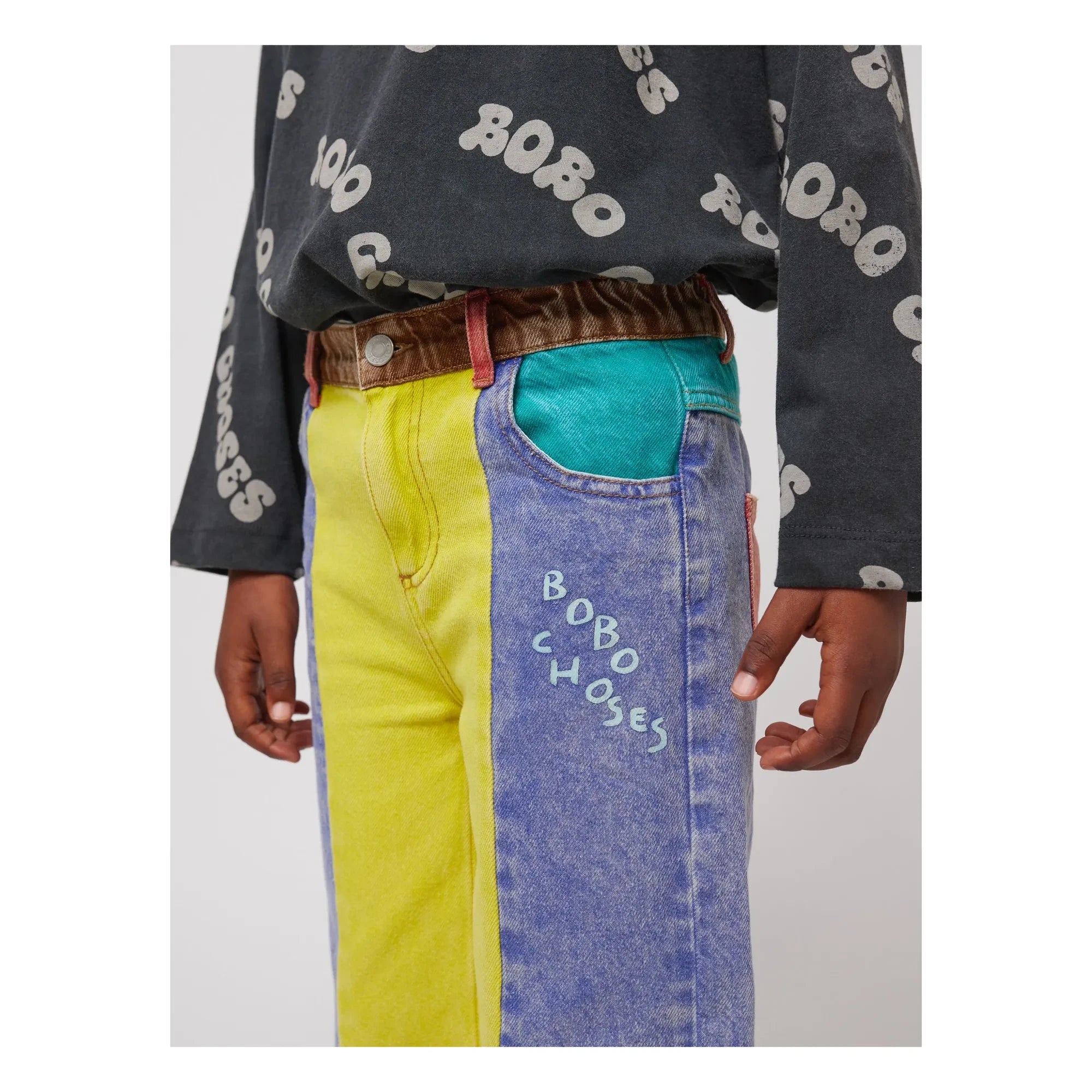 Bobo Choses - Organic Cotton Jeans mit Farbblock | Gelb