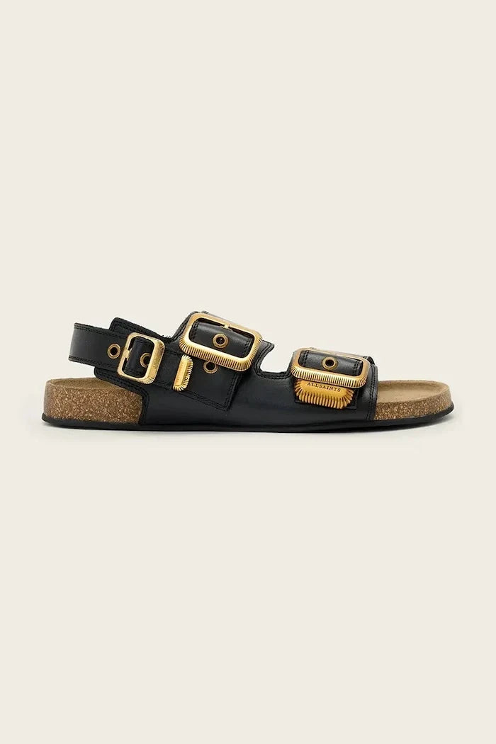 AllSaints Düz Tabanlı Kadın Deri Sandalet Staffa Sandal