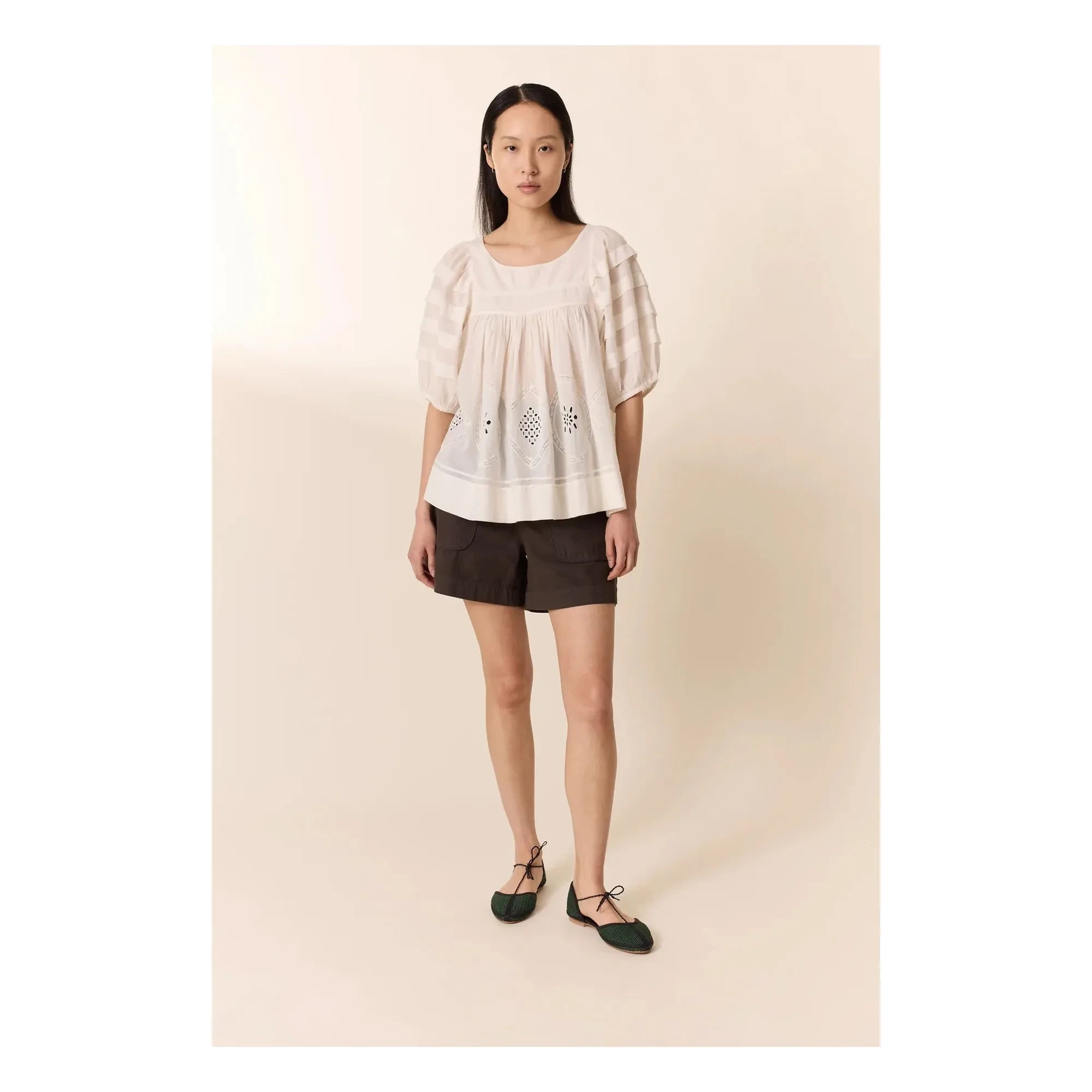 Leon & Harper - Cindie Bluse aus Bio-Baumwolle | Weiß