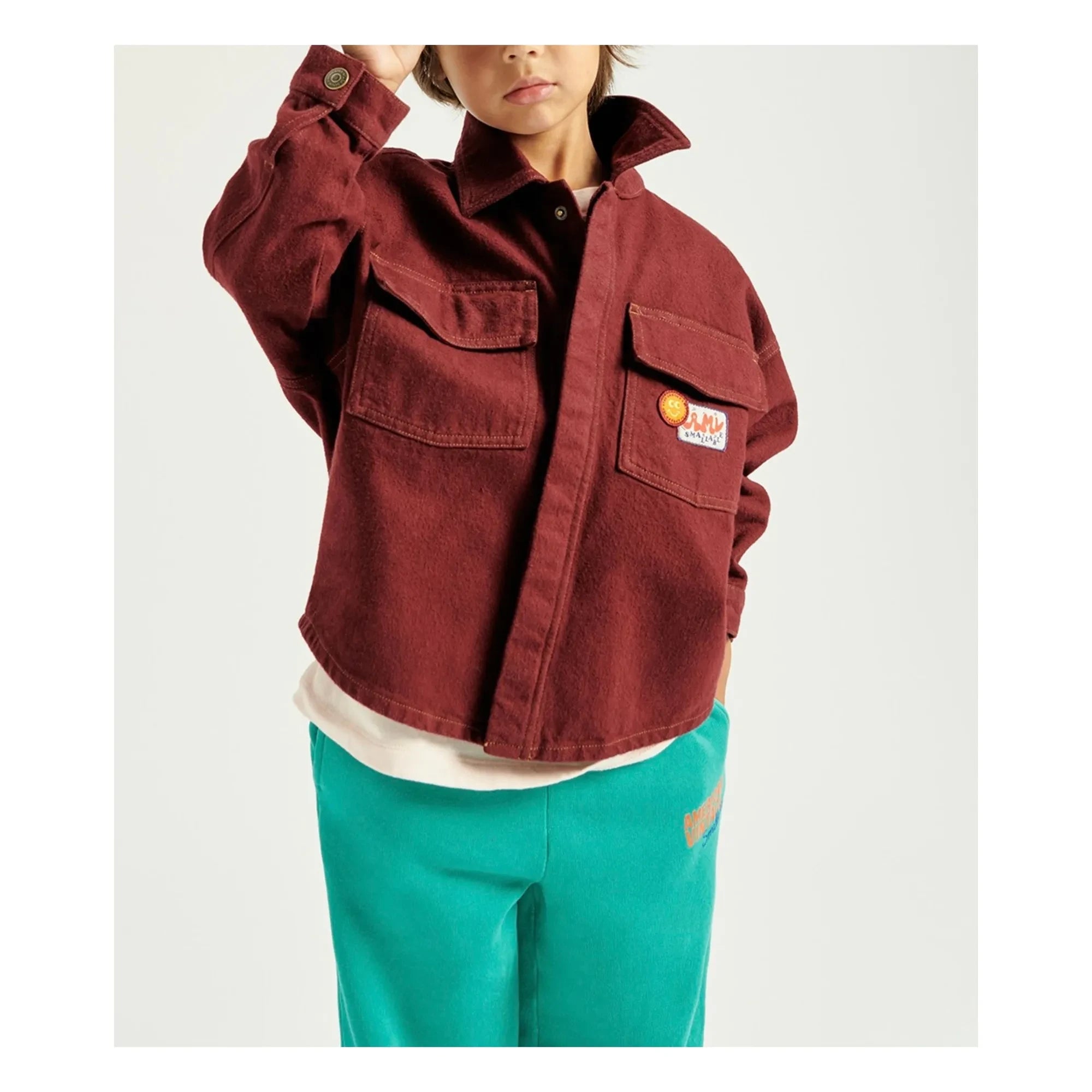 American Vintage - American Vintage X Smallable Kollaboration - Spywood Denim Jacke | Crimson