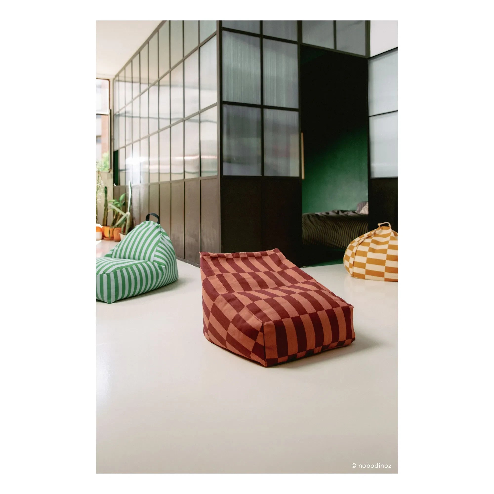 Nobodinoz - Bliss langer Pouf | Grün