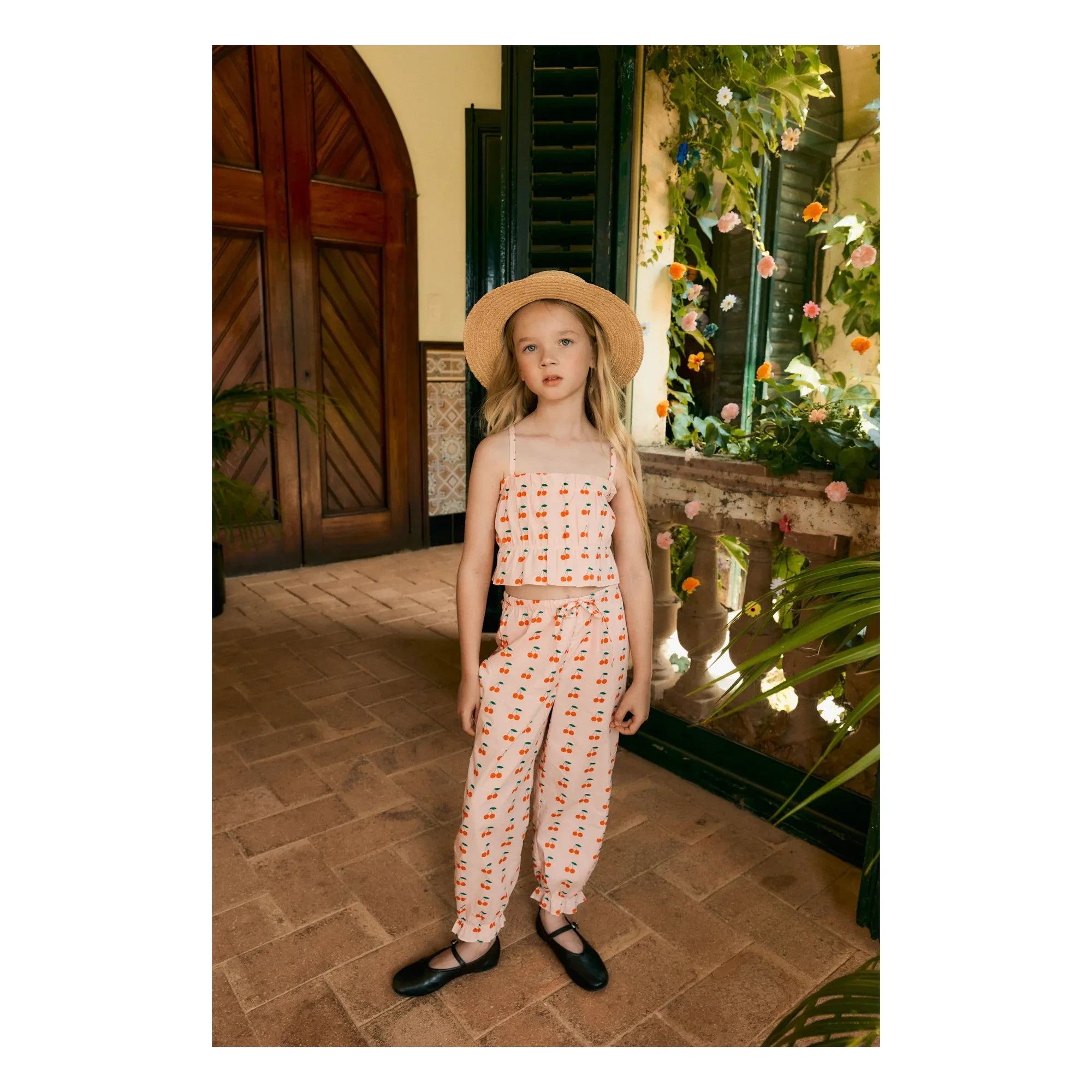 Tinycottons - Kirsche Hose | Hellrosa