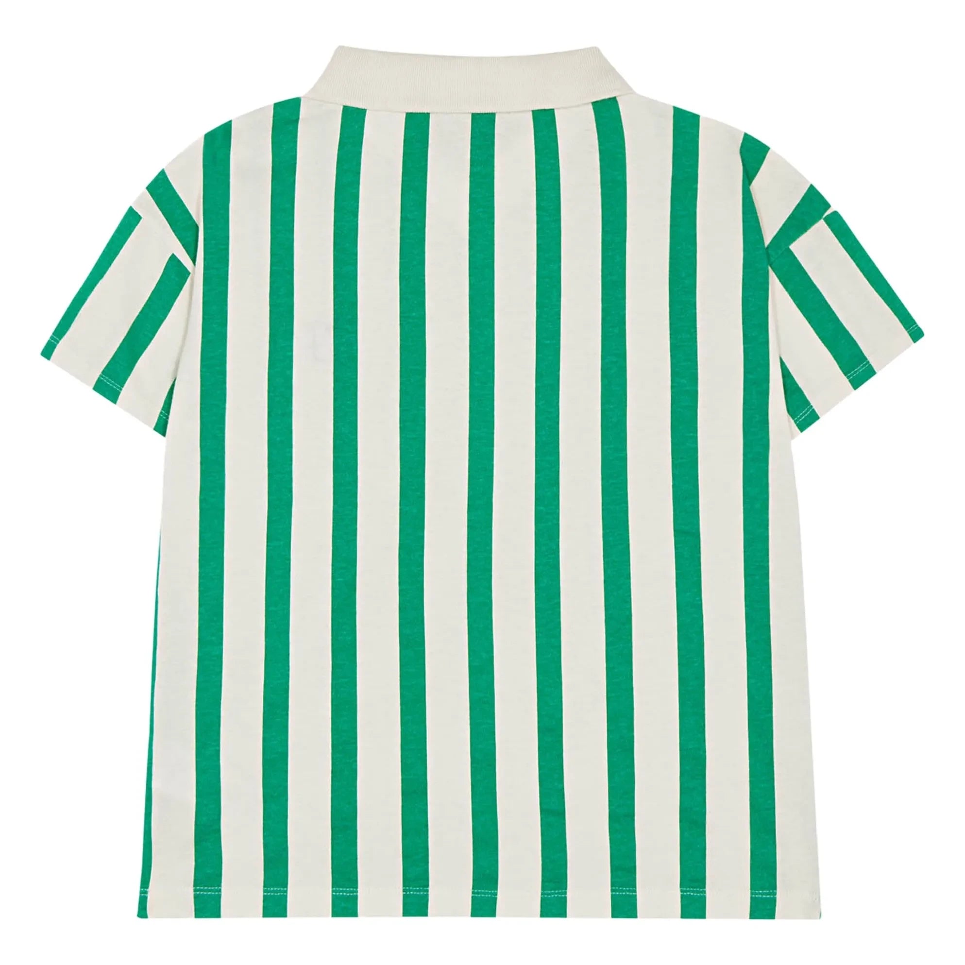 The Campamento - Grünes Oversize-gestreiftes Polo-T-Shirt