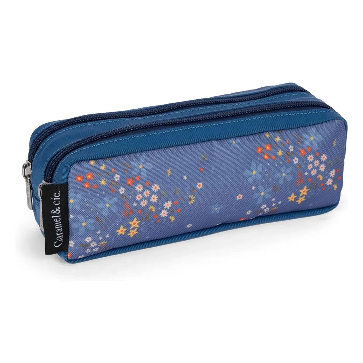 Caramel & Cie - Federmäppchen Stella mit zwei Fächern | Marineblau