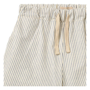 Wheat - Cuba Gestreifte Bio-Baumwollshorts | Ecru