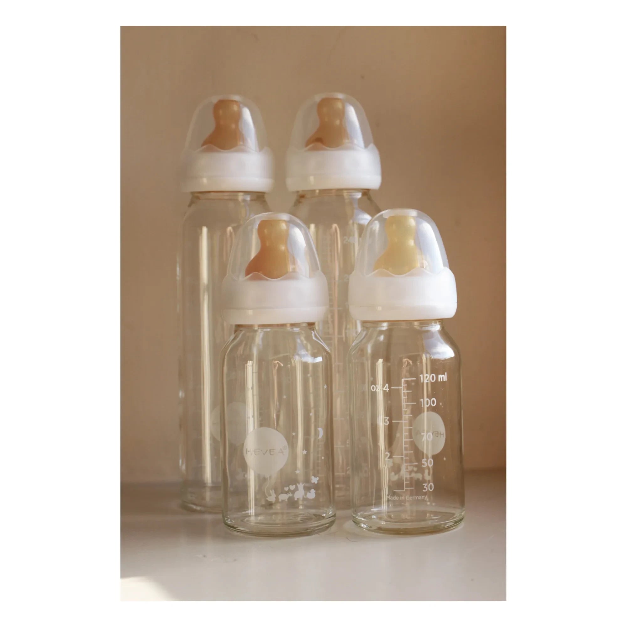 Hevea - Baby-Glasflasche 240 ml - 2er-Set