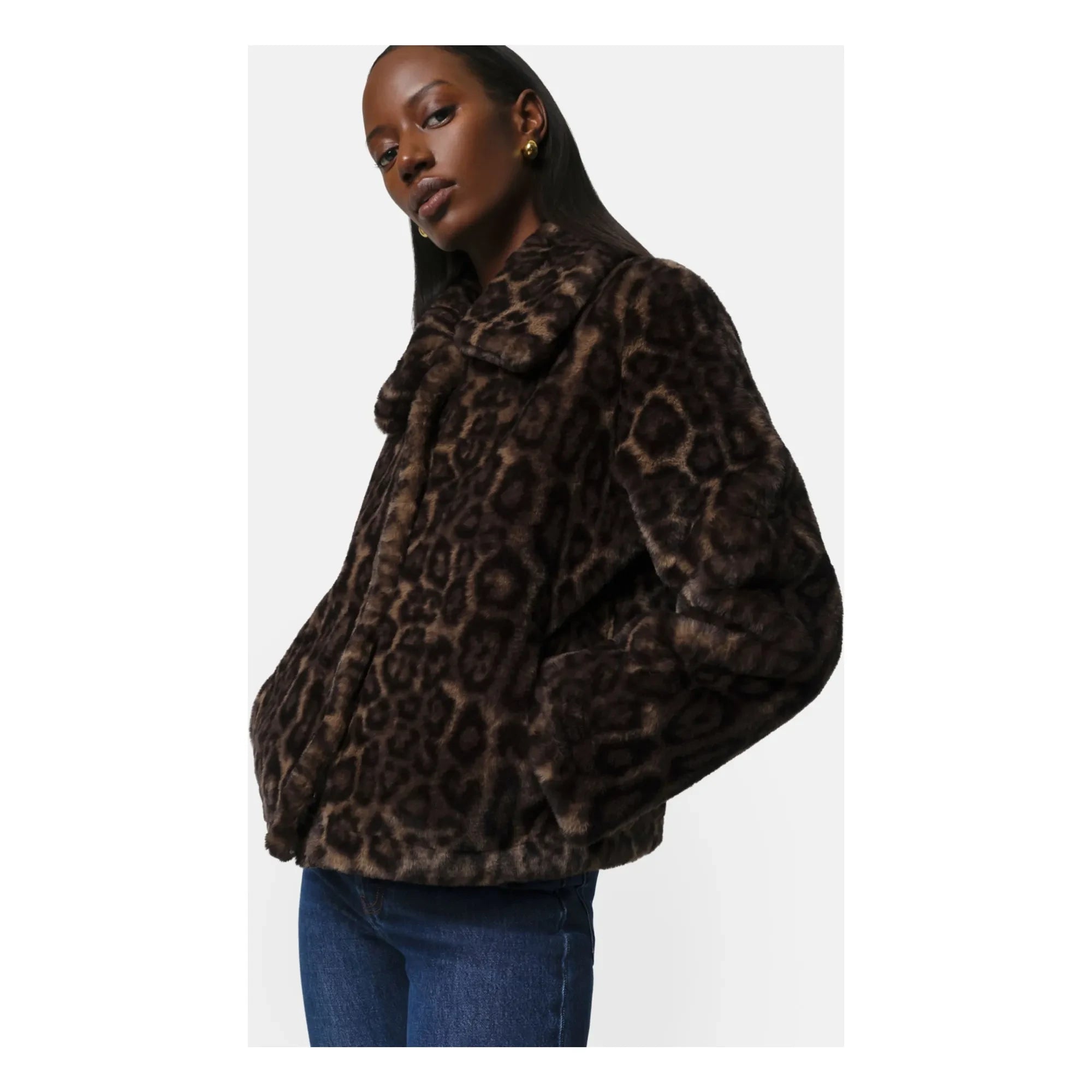 Apparis - Elis Leoparden-Jacke aus recycelten Fasern | Braun