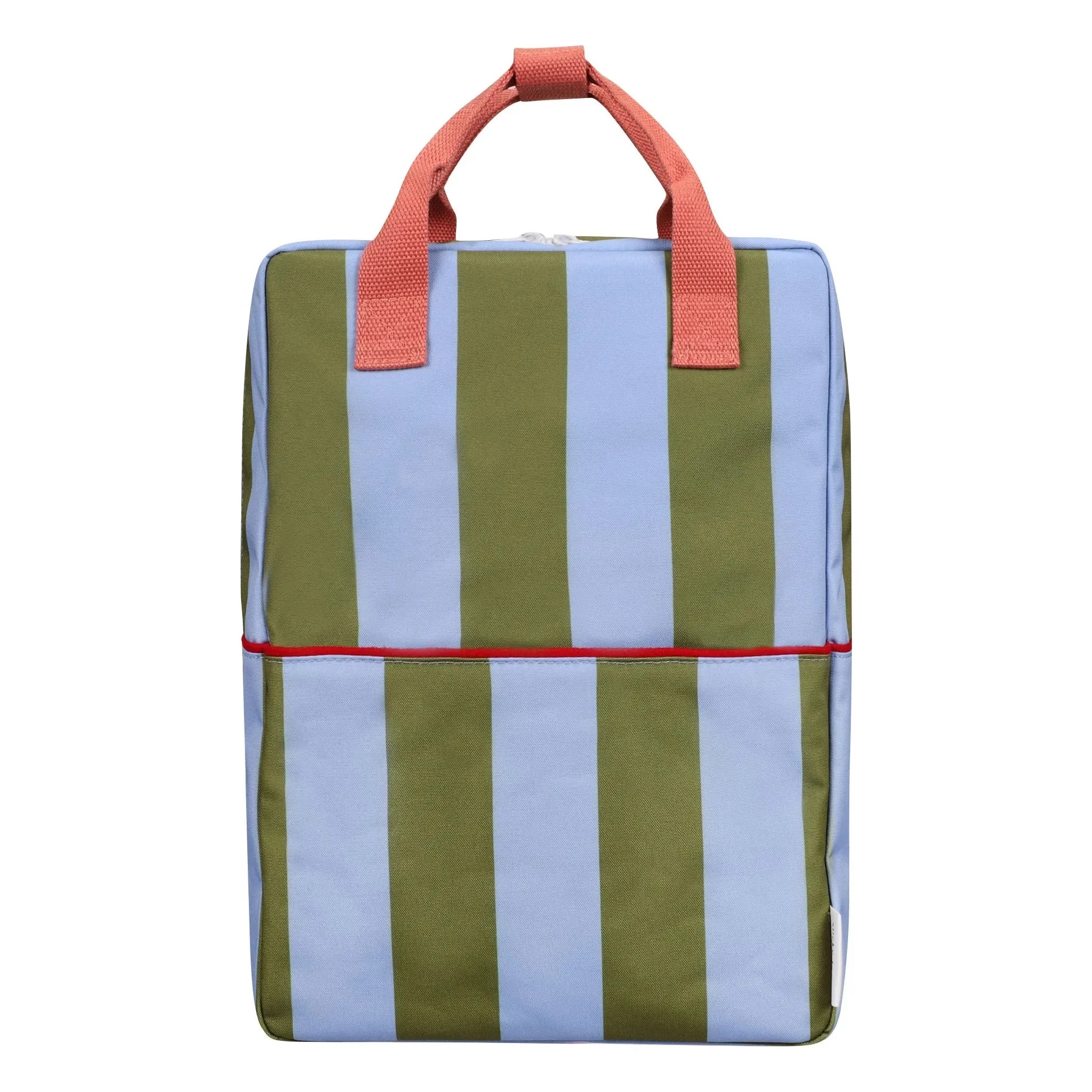 Sticky Lemon – Großer gestreifter Rucksack | Grün