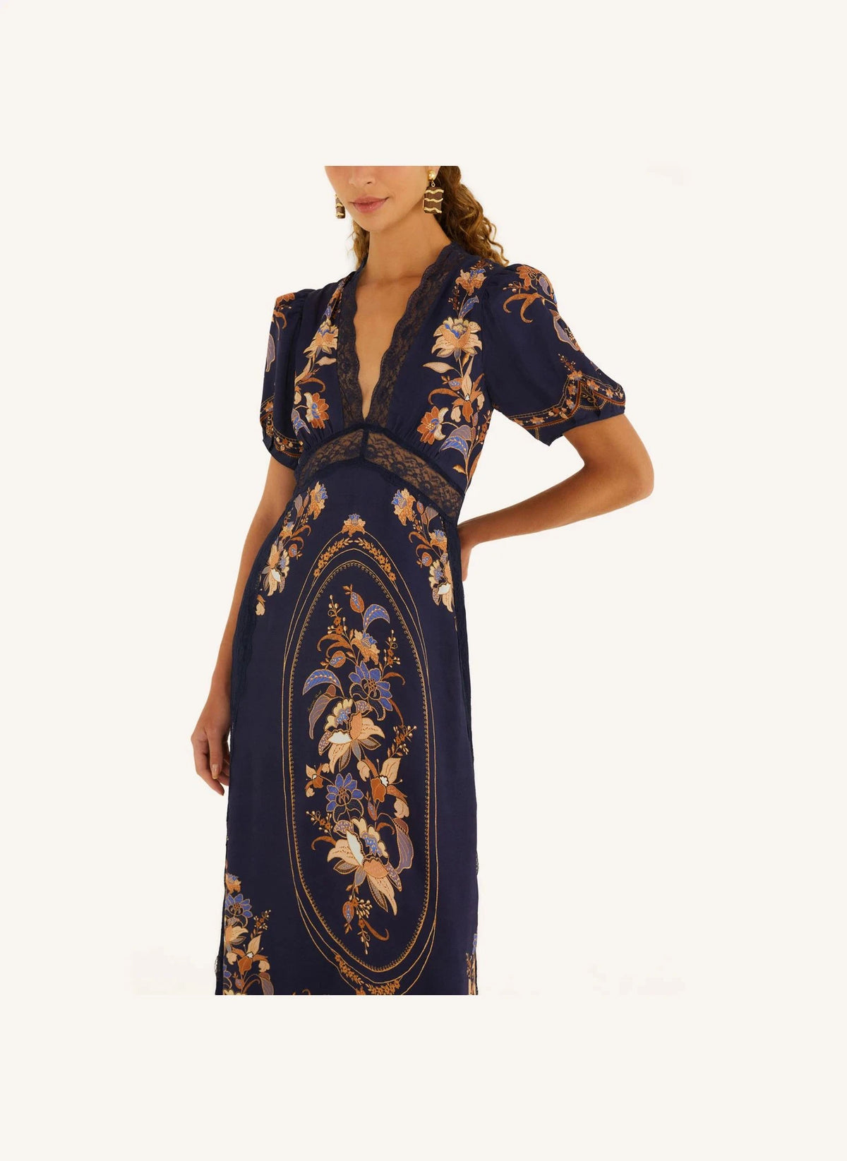 Farm Rio - Lara Kleid | Marineblau