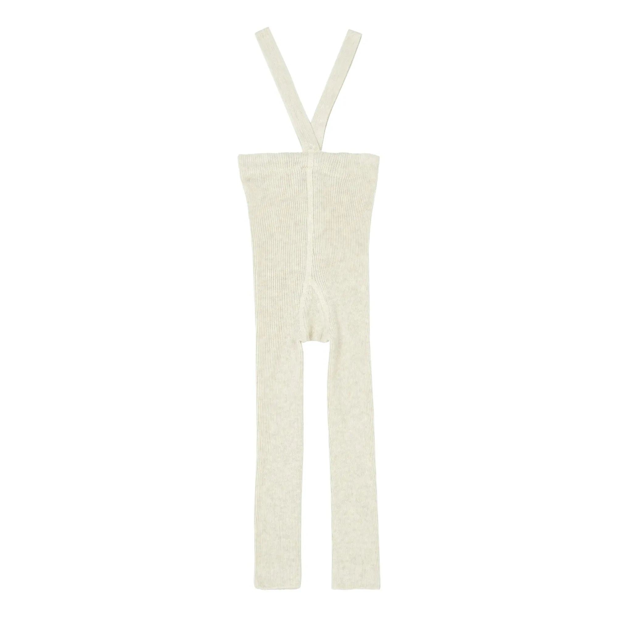 Silly Silas - Bio-Baumwolle Fußlose Strumpfhose mit Hosenträgern | Ecru
