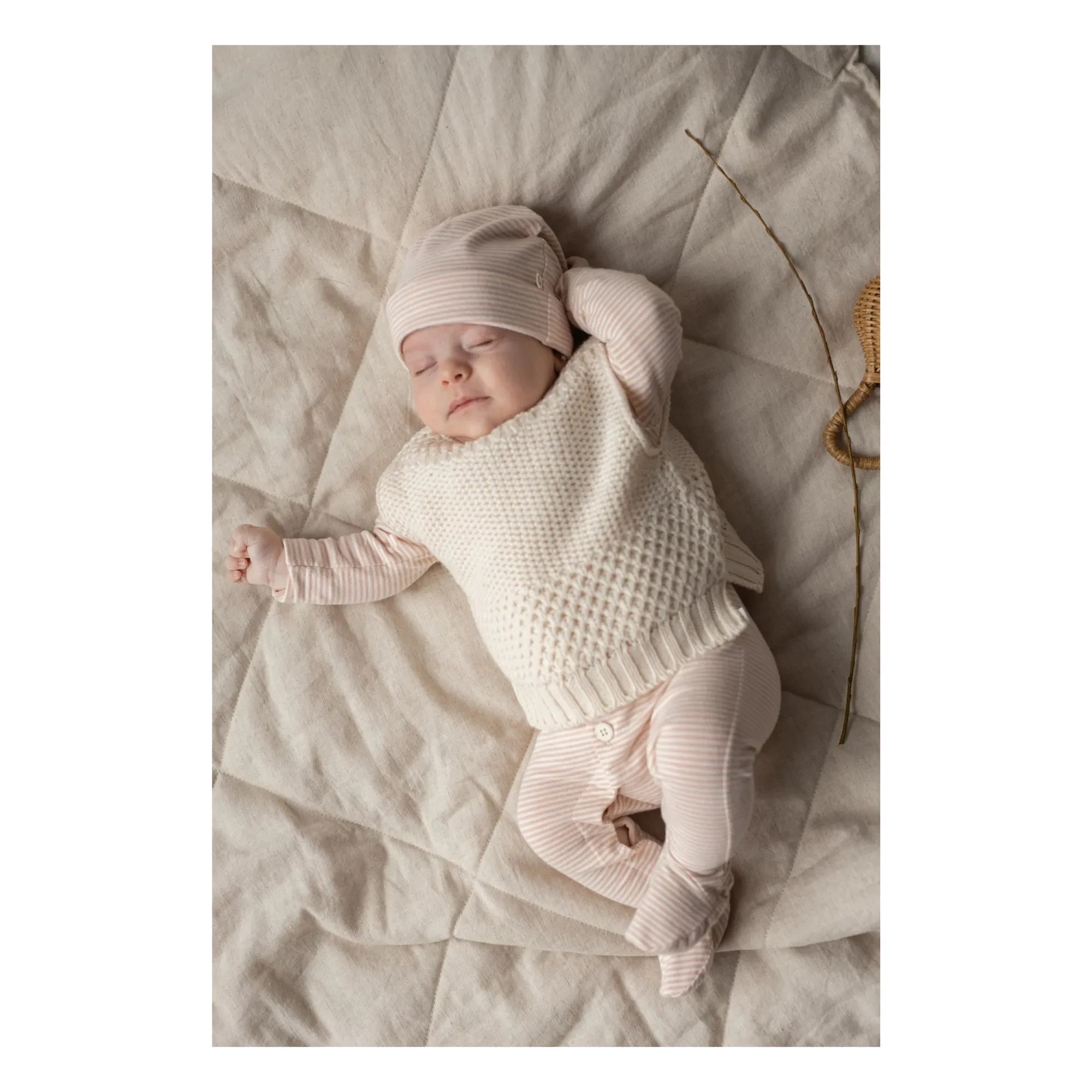 1+ in the family - Kristine Strampler aus Bio-Baumwolle | Nude