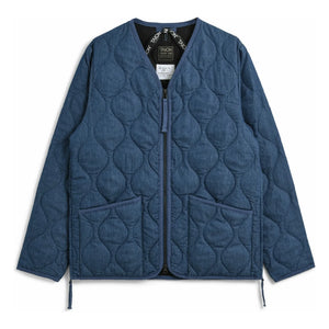 Taion - Unisex V-Ausschnitt Feldjacke | Indigo Blau