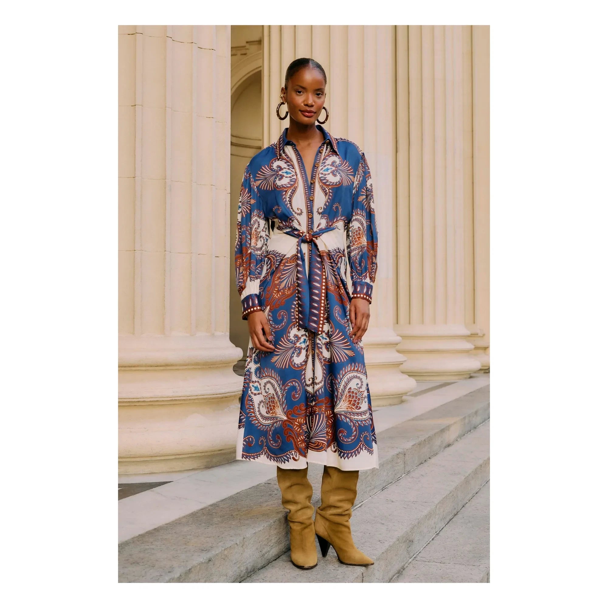 Farm Rio - Arabesque Kleid | Blau