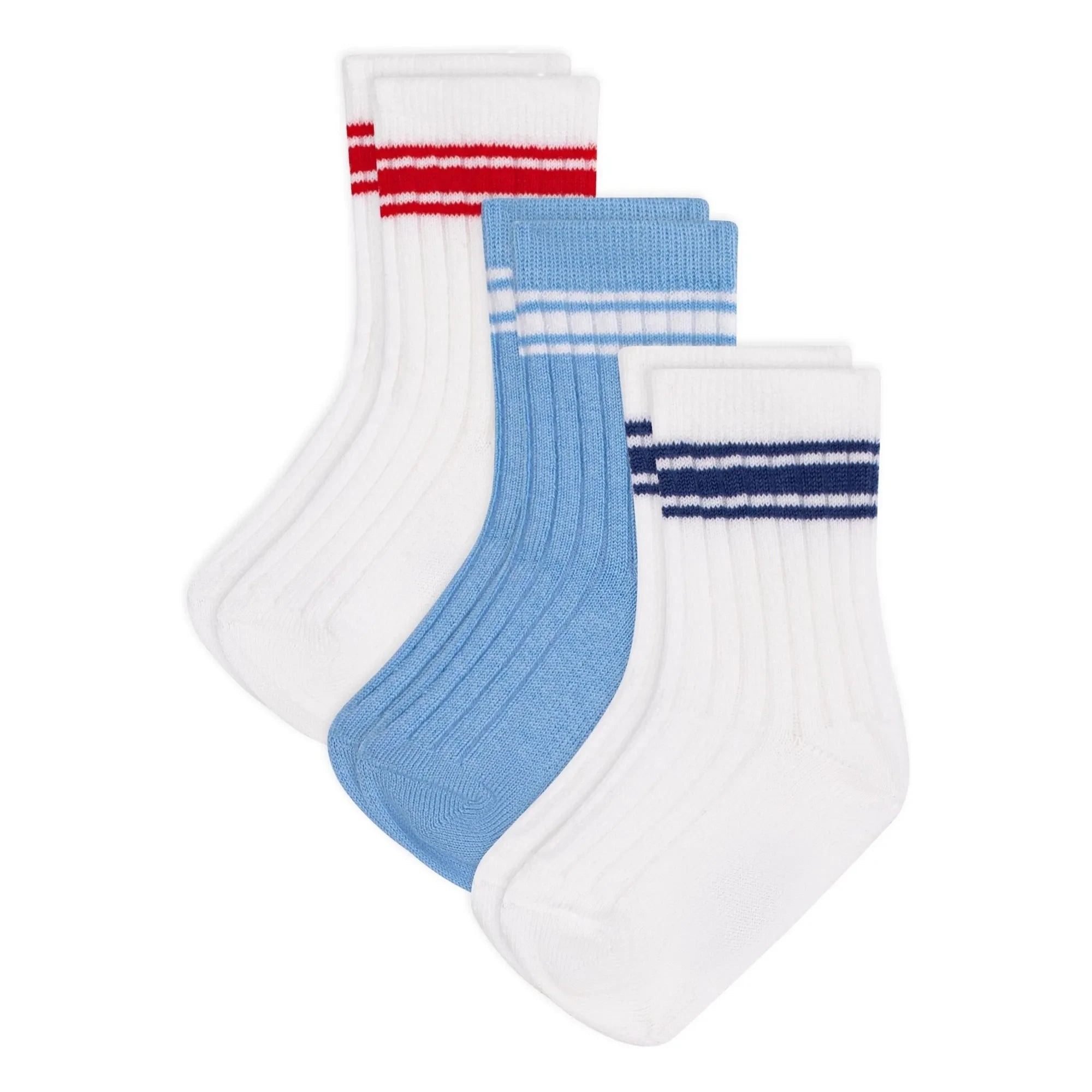 Petit Bateau – 3er-Set Sport-Rippensocken | Weiß