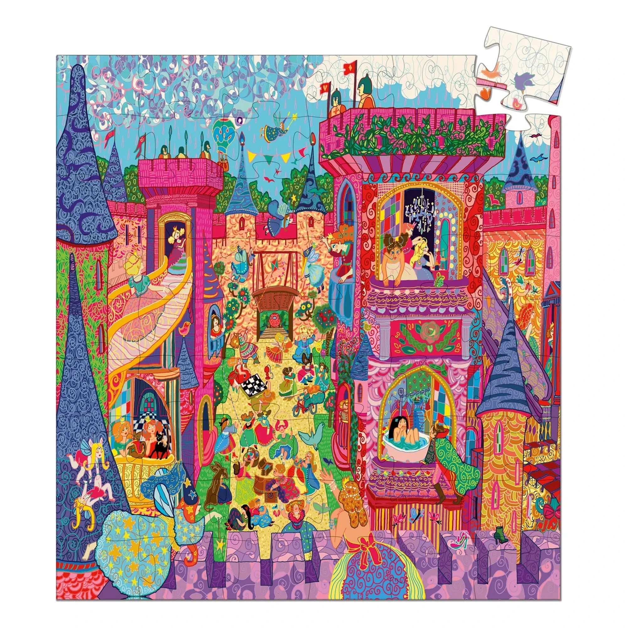 Djeco - Feenschloss-Puzzle - 54 Teile