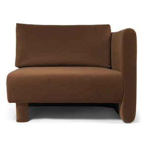 Ferm Living - Dase Samt-Sofaelement rechts | Braun