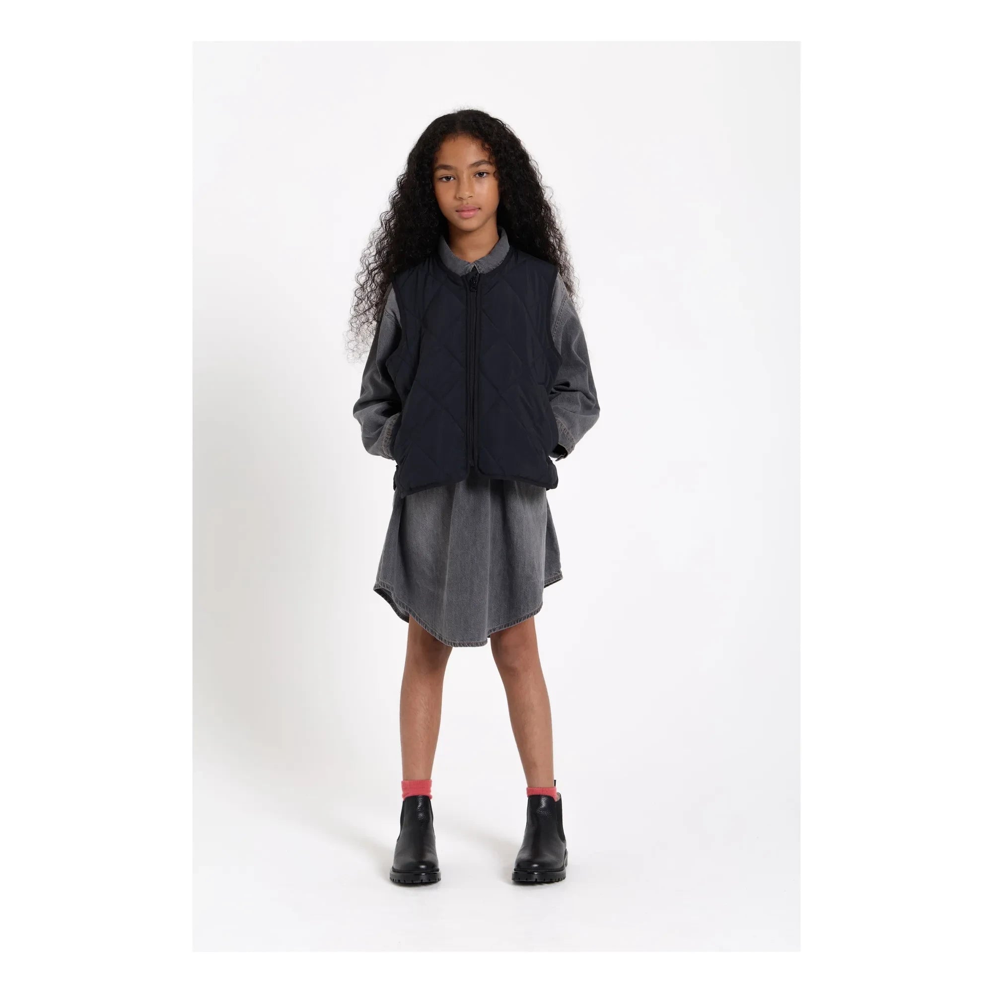 Finger in the nose - Darlin Denim Kleid | Denim grau