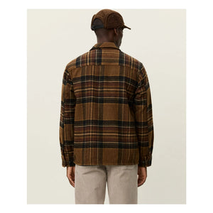 Les Deux - Kaleb Ekoseli Wolle Overshirt | Braun
