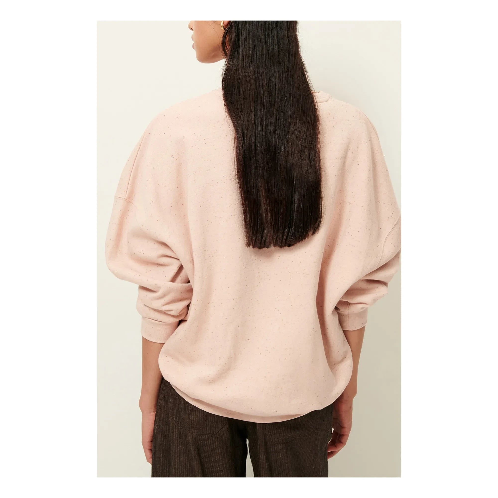 Sessùn - Chebbi Oversize Sweatshirt aus Bio- und recycelter Baumwolle |meliert rosa
