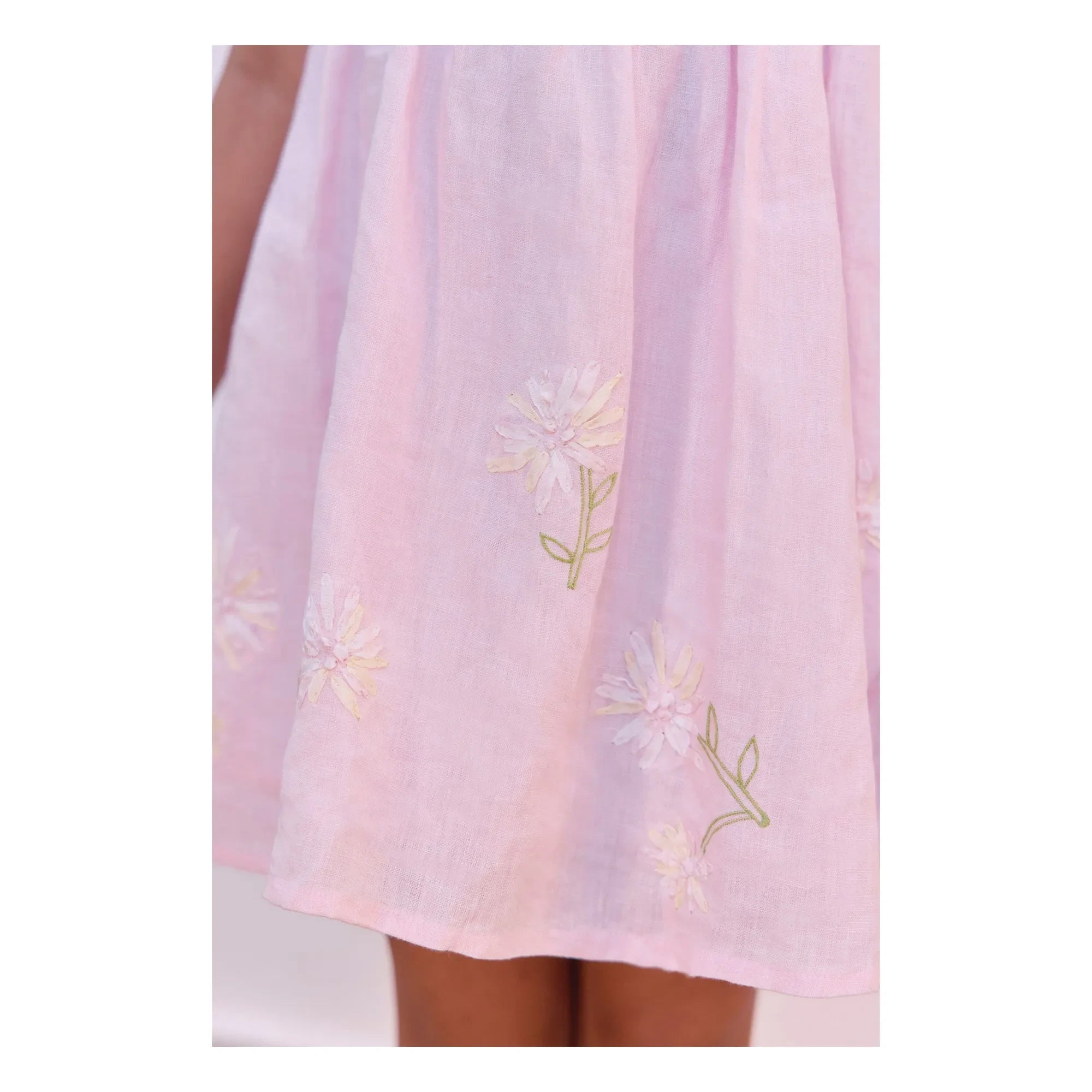 Tartine et Chocolat - Ballonärmel-Kleid mit Staubrosa-Blumenmuster