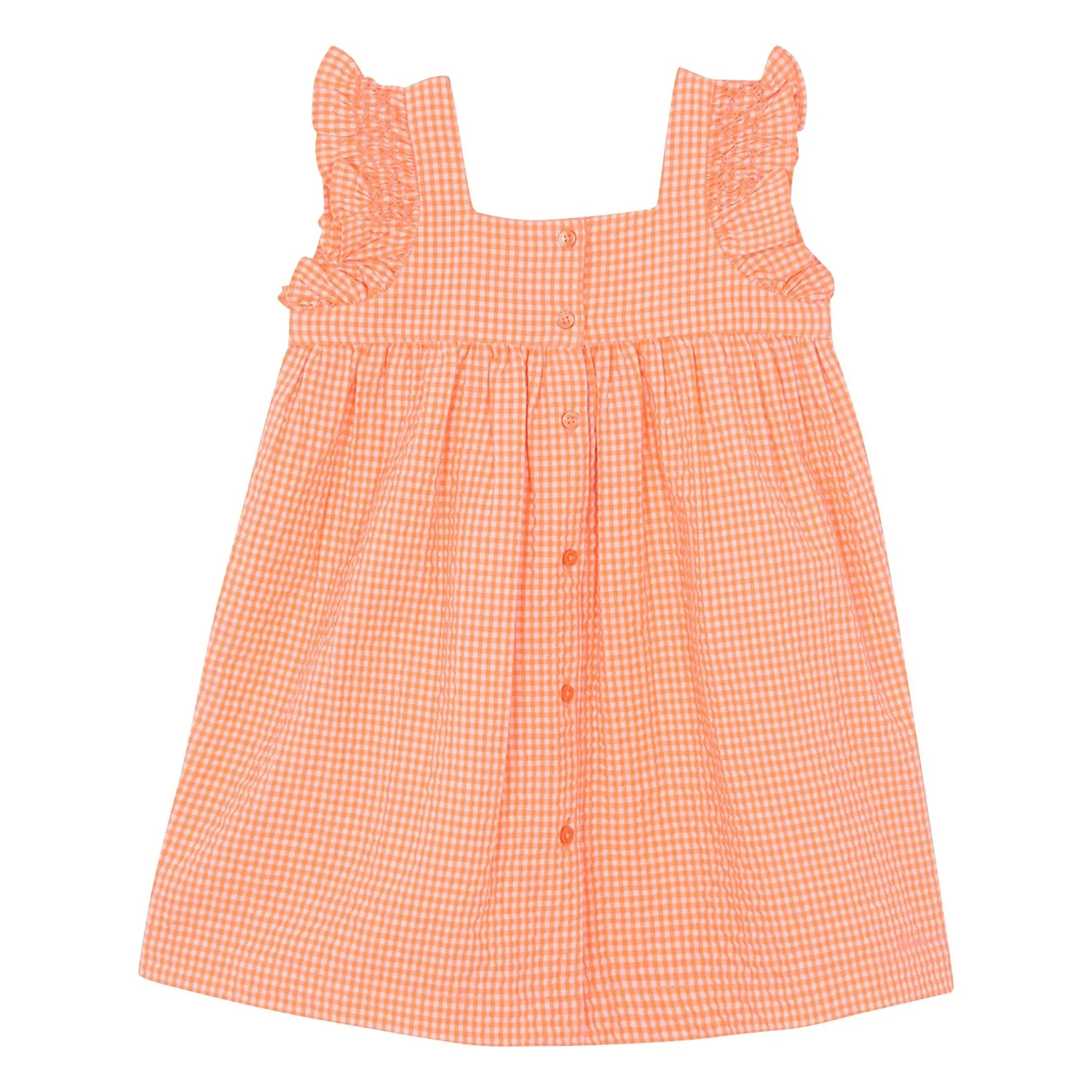 Bonton - Nonna Karo-Kleid | Koralle