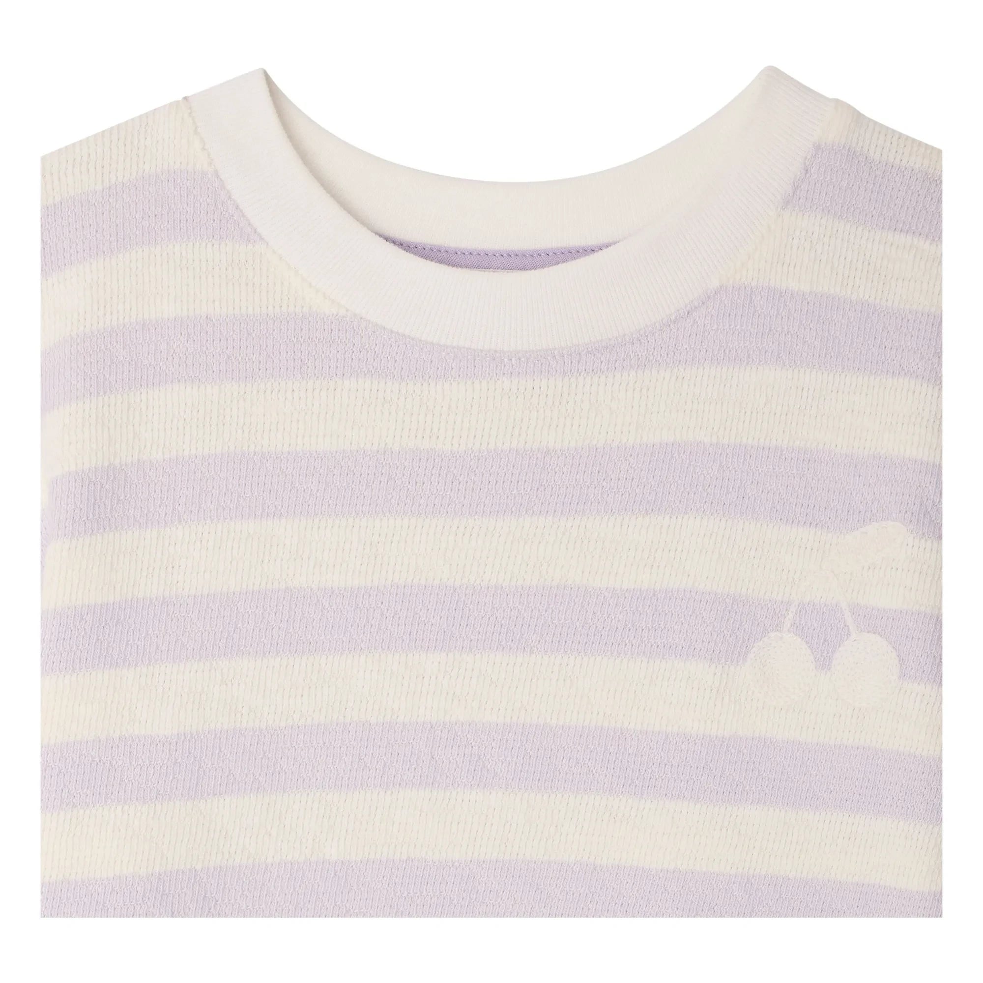 Bonpoint - Farah Gestreiftes Kirsch-T-Shirt | Ecru