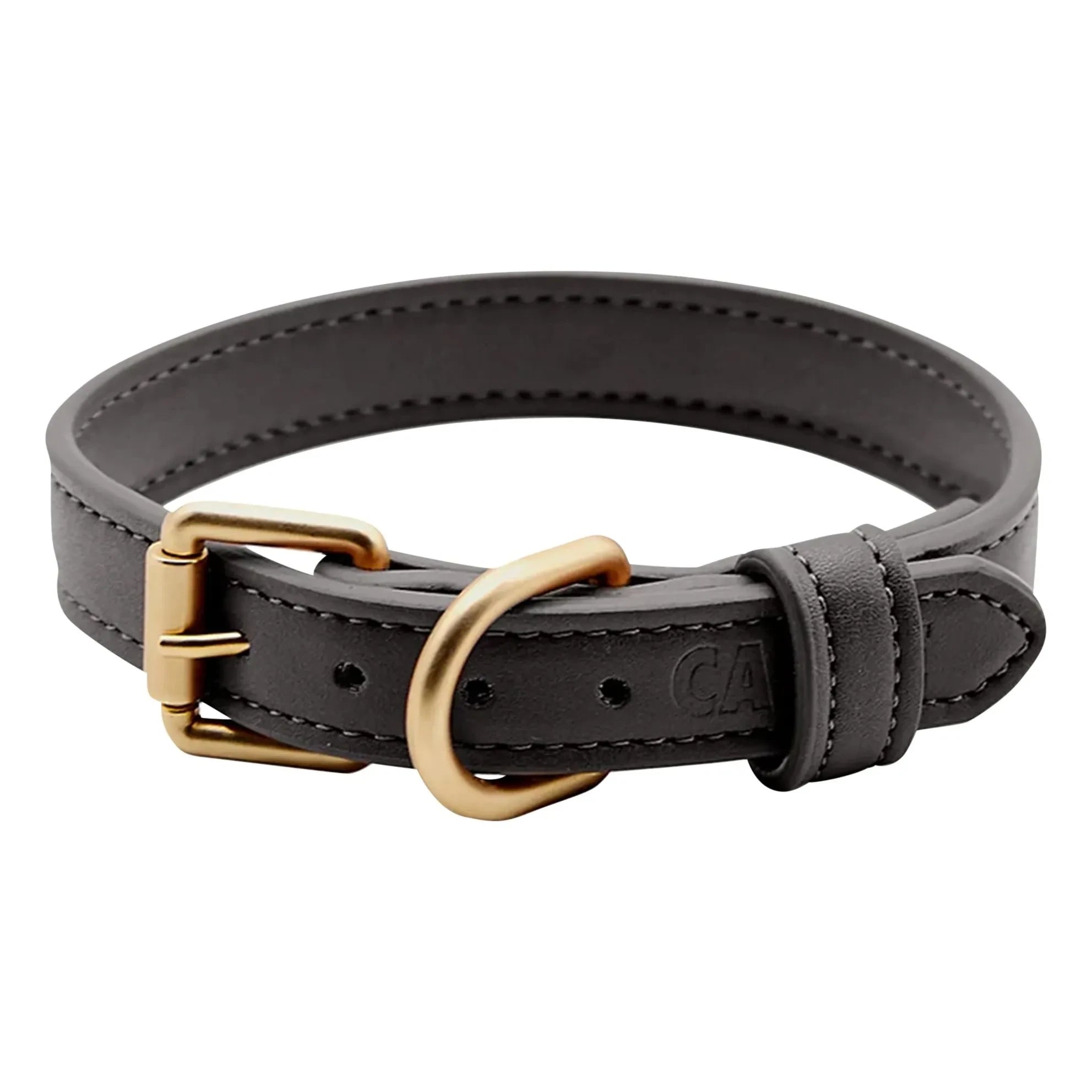 Cafide - Veganes Leder Hundehalsband | Schwarz