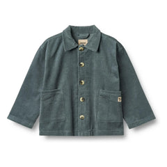 Wheat - Ada Bio-Baumwoll-Samt-Hemdjacke | Graublau