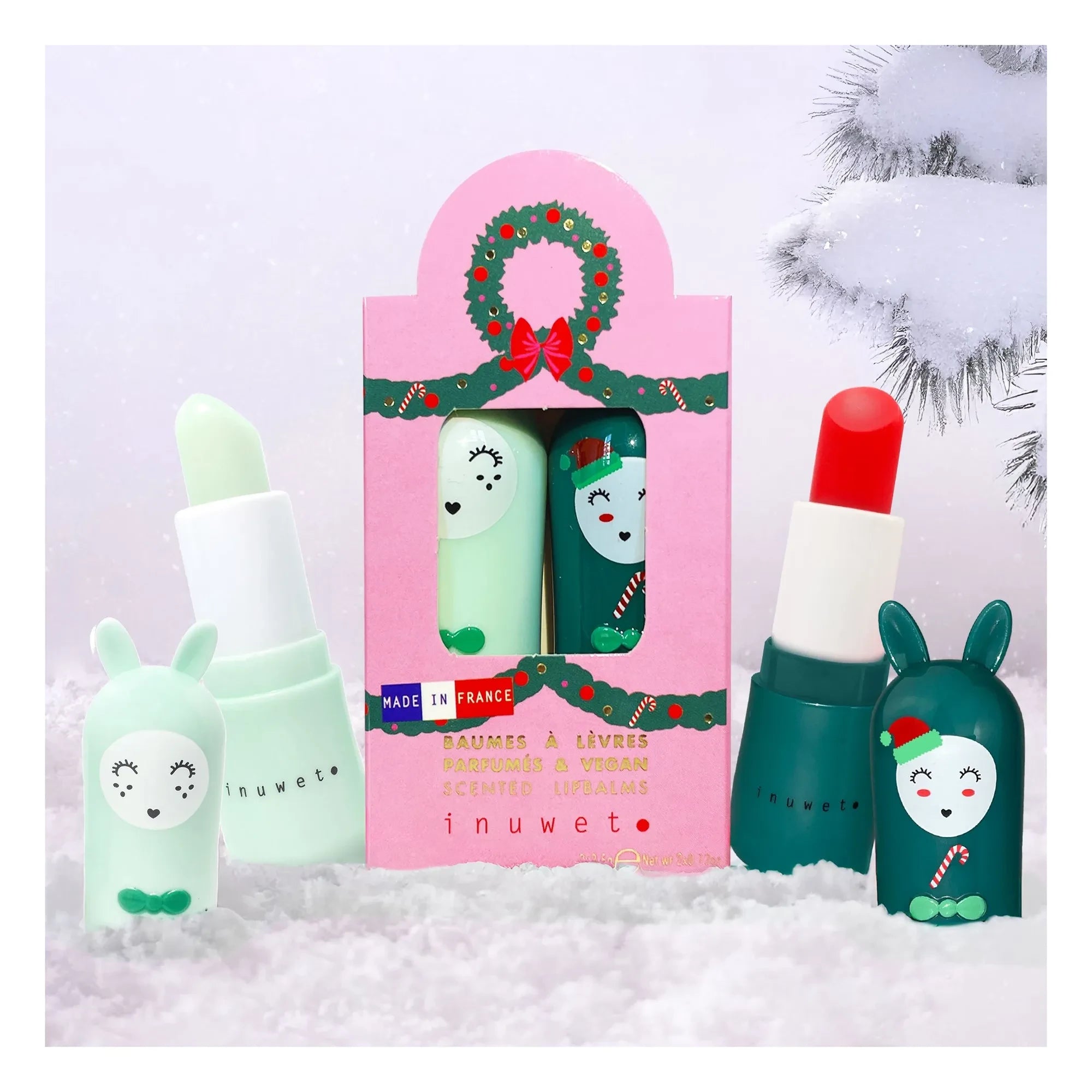 Inuwet - Lip Balm Set mit Sternenglitzer - 2er-Pack