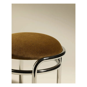 Maison Sarah Lavoine - Moon Chrome Samt-Hocker | Havana