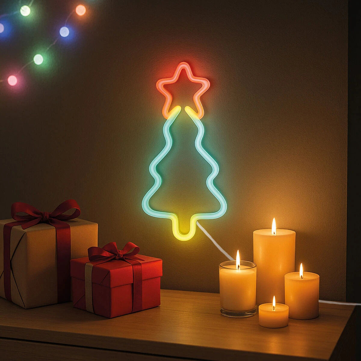 Legami - Neon-Effekt LED Lampe - Weihnachtsbaum - Es ist ein Zeichen