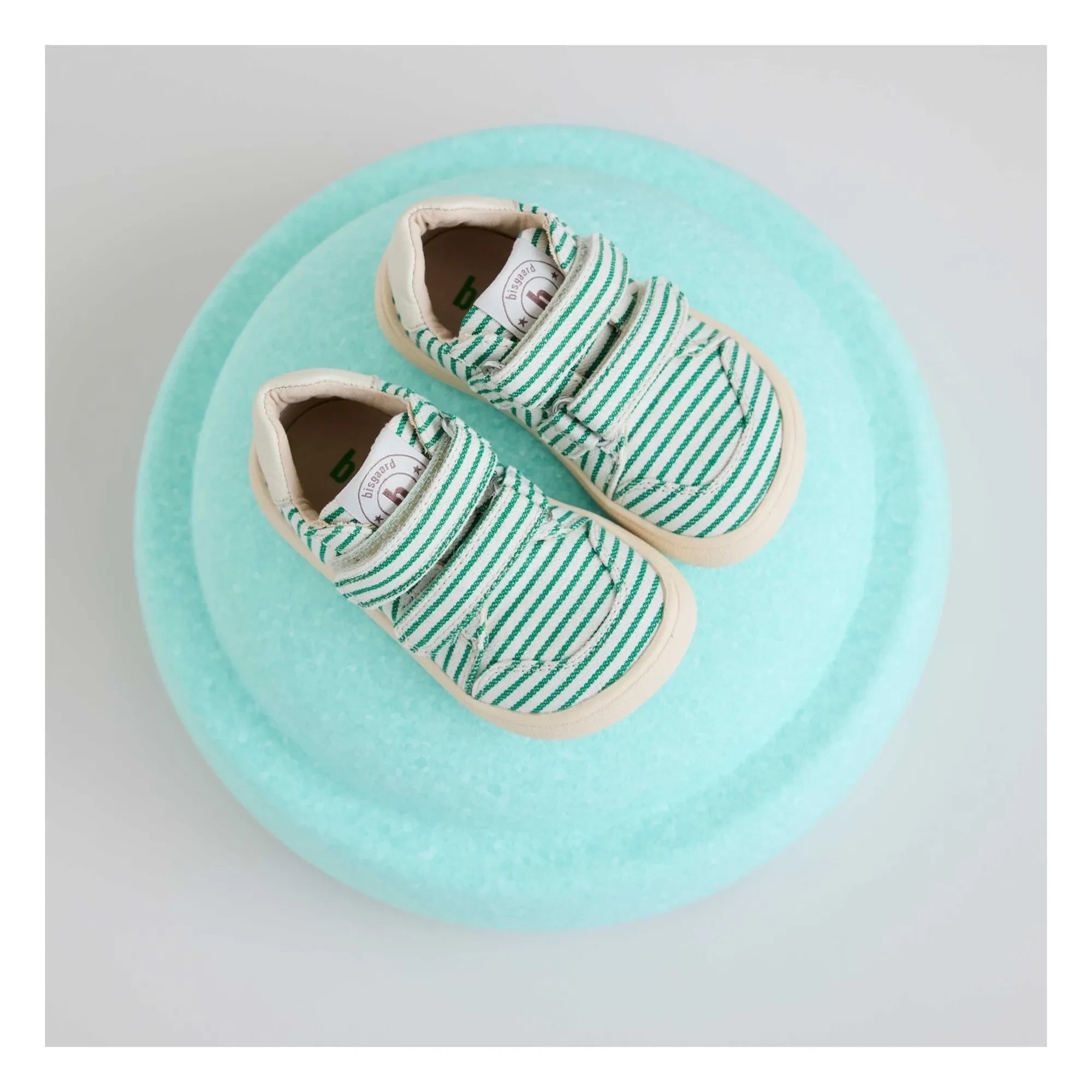 bisgaard - Gestreifter Sneaker mit Kratzdetails | Grün