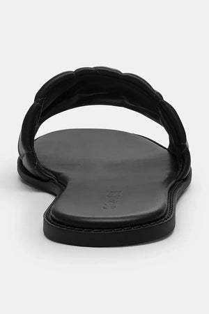 Coach Holly Quilted Leather Sandal kadın deri düz taban terlik