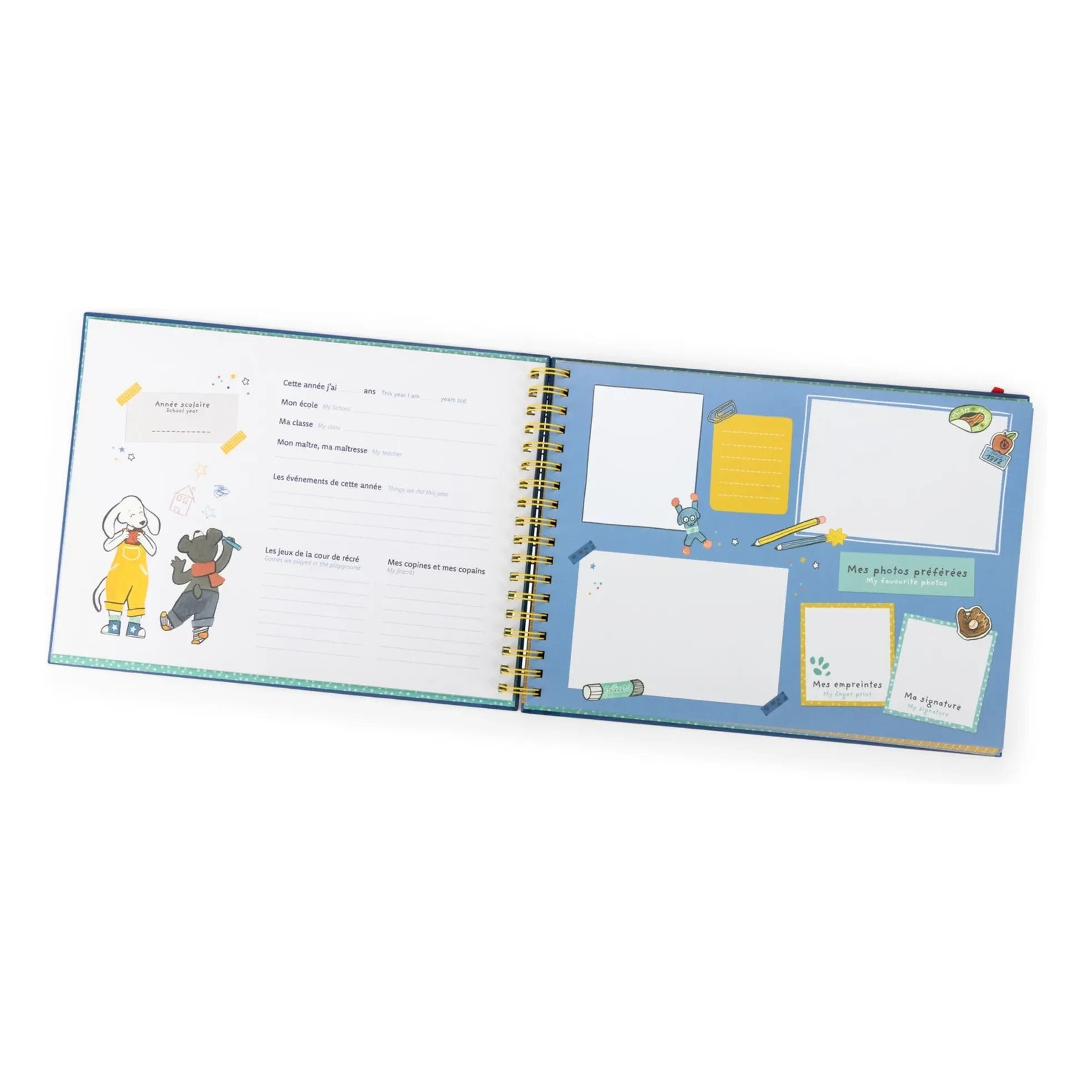 Moulin Roty - Schul-Erinnerungsalbum - Puce & Pilou