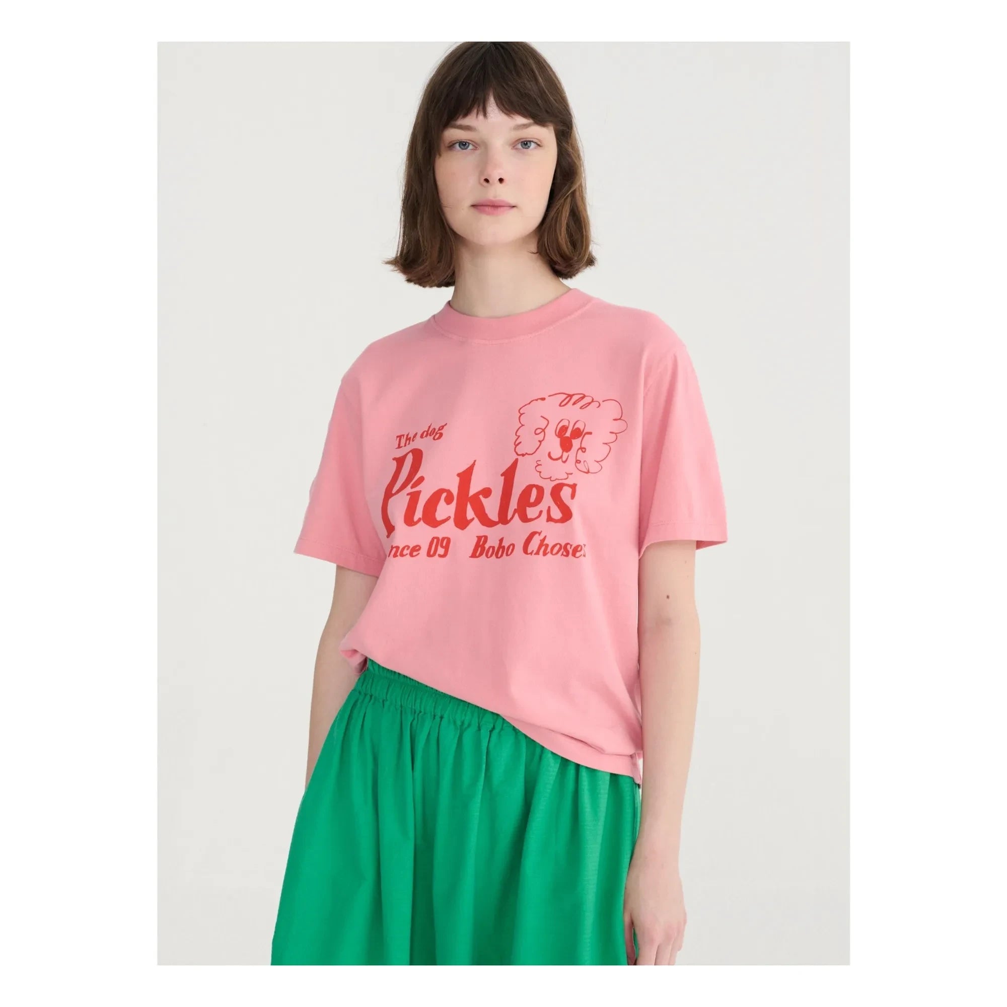 Bobo Choses - T-Shirt aus Bio-Baumwolle „The Dog Pickles“ | Rosa
