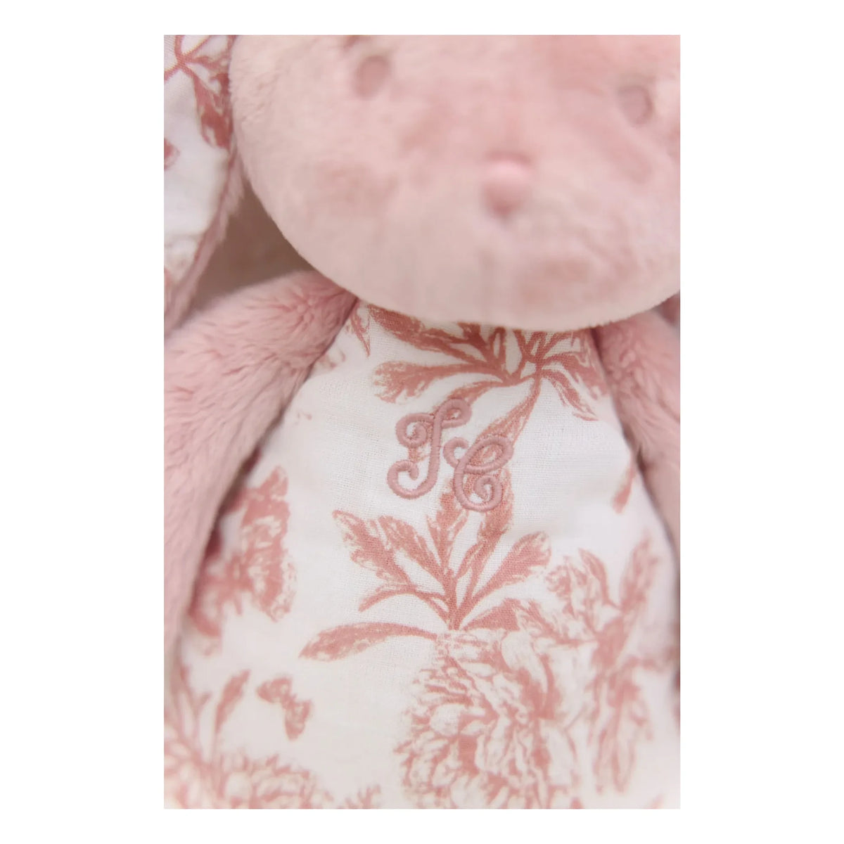 Tartine et Chocolat - Nachtlicht Doudou Augustin das Kaninchen Toile de Jouy | Pfirsich