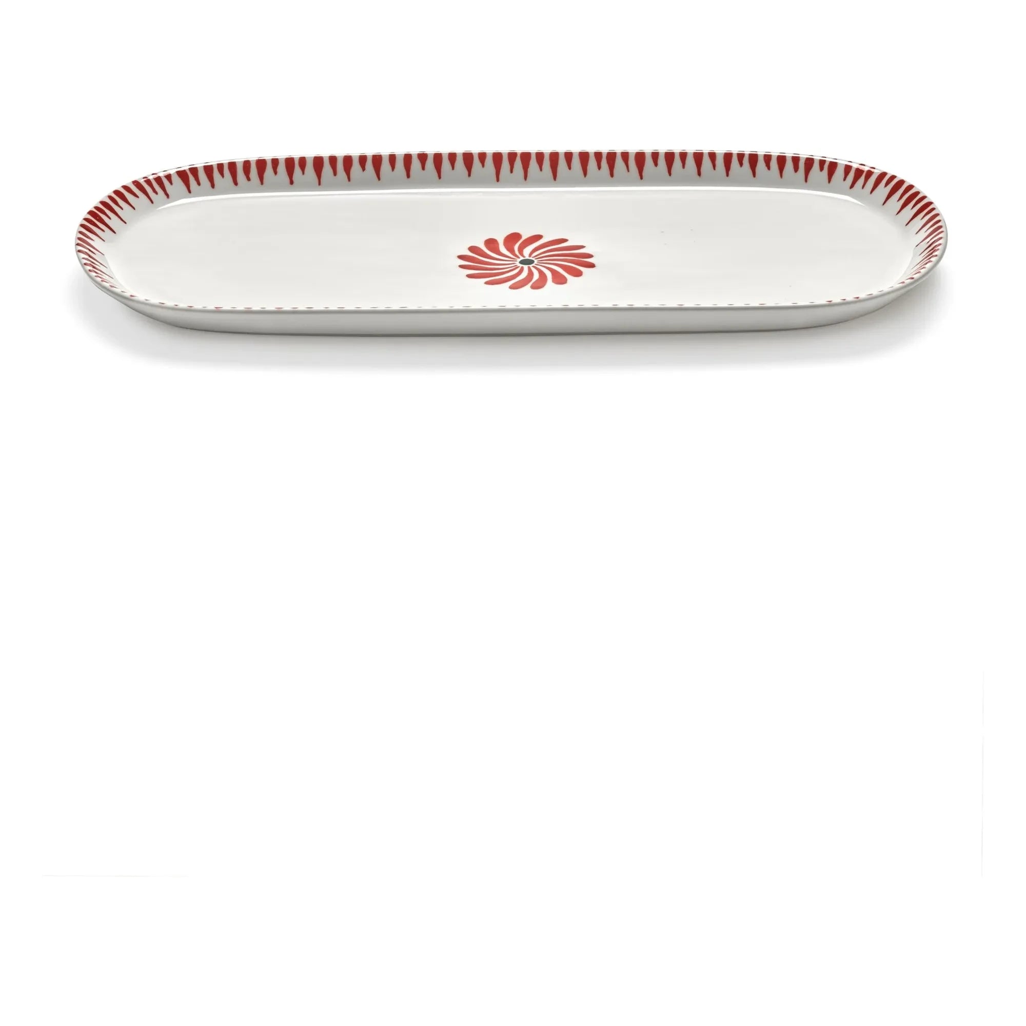 Serax - Baazar ovale Servierplatte, Waww La Table - 2er Set | Rot