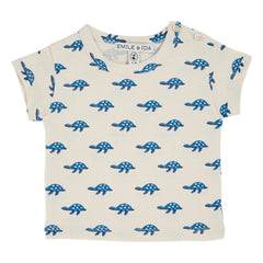 Emile et Ida - T-Shirt Schildkröte aus Bio-Baumwolle | Ecru
