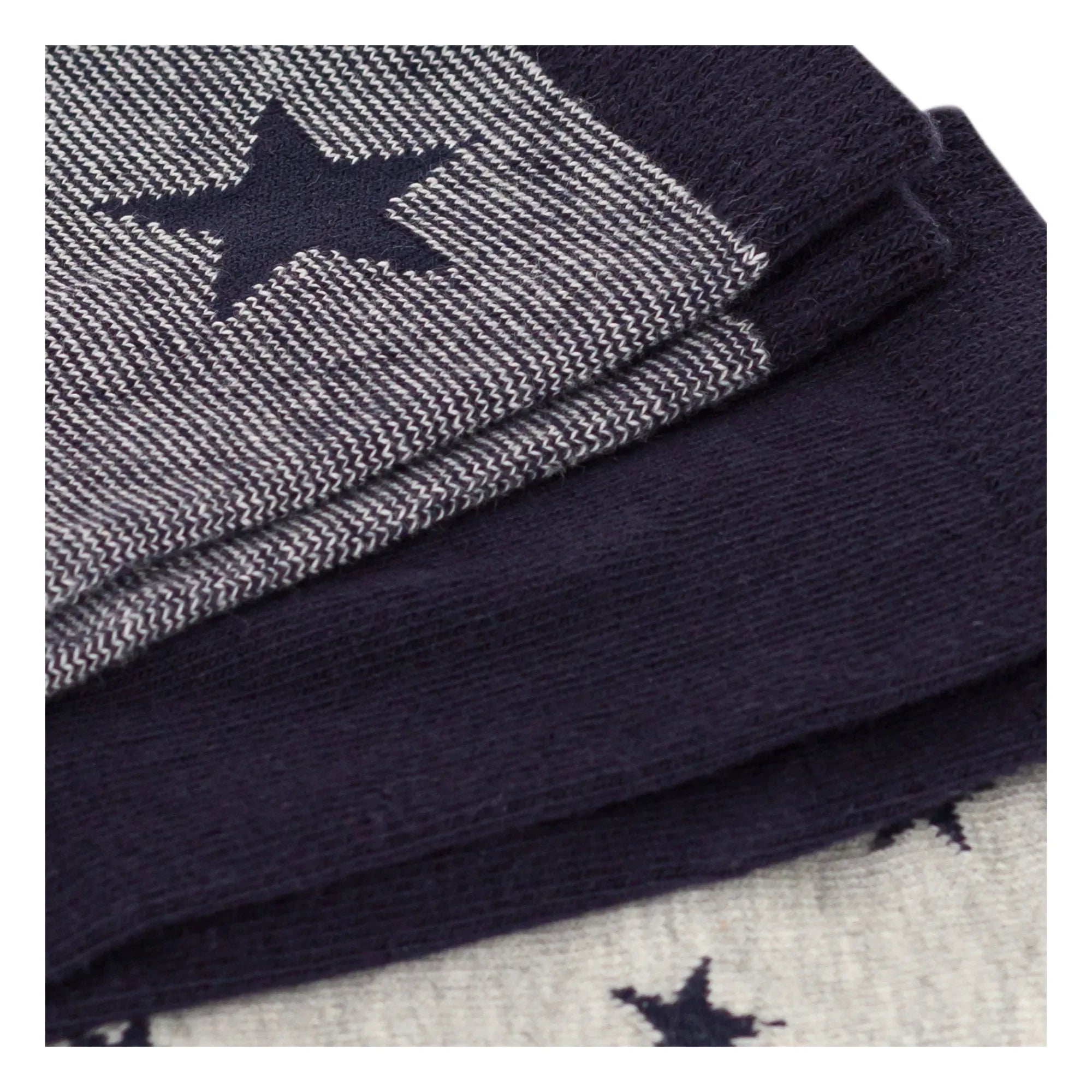 Petit Bateau - 3er-Socken-Set mit Sternenmuster | Marineblau