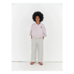 Main Story – Sweat Poloshirt Logo Bio-Baumwolle | Violett-Grau